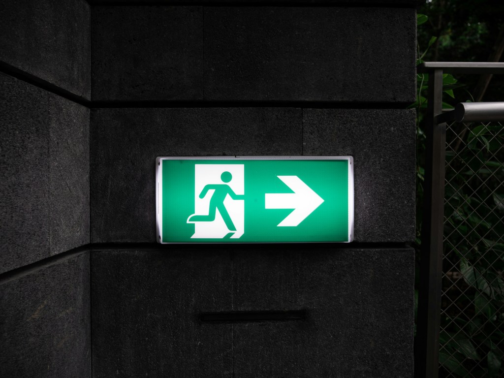 Emergency exit sign