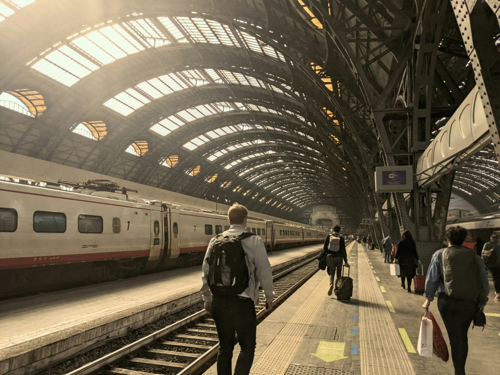 Passengers on the platform